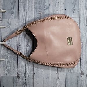 Bebe Rosé Colored Chains Hobo Bag
